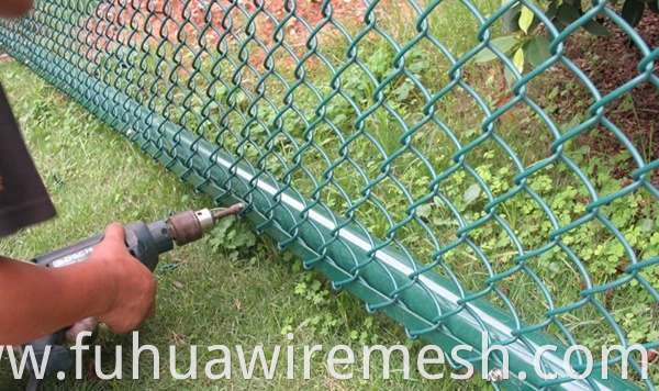 Steel Wire Mesh Security Temporary Diamond Chain Link Garden Fence1